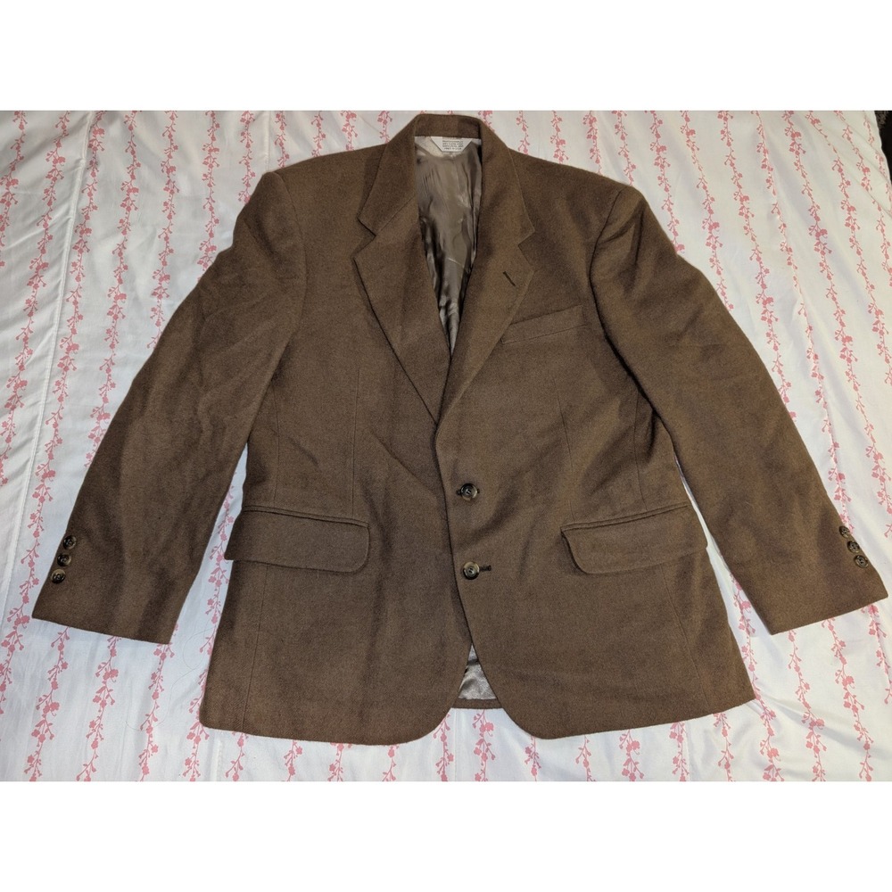Vintage Hunt Valley 100% Camel Hair Blazer USA Made Men's 40S Brown Sport Coat‎